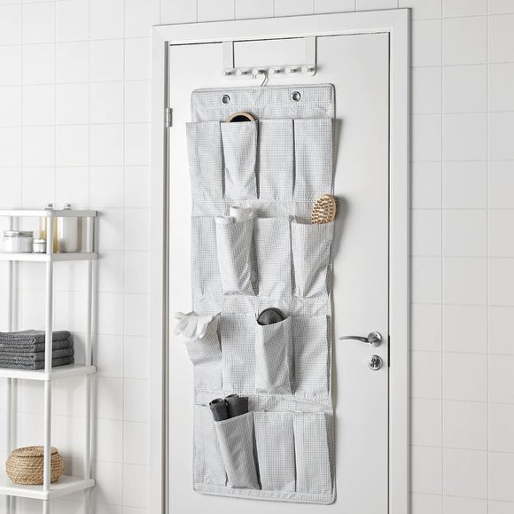 IKEA STUK Hanging shoe organizer with 16 pockets, white gray - Picture 4 of 16